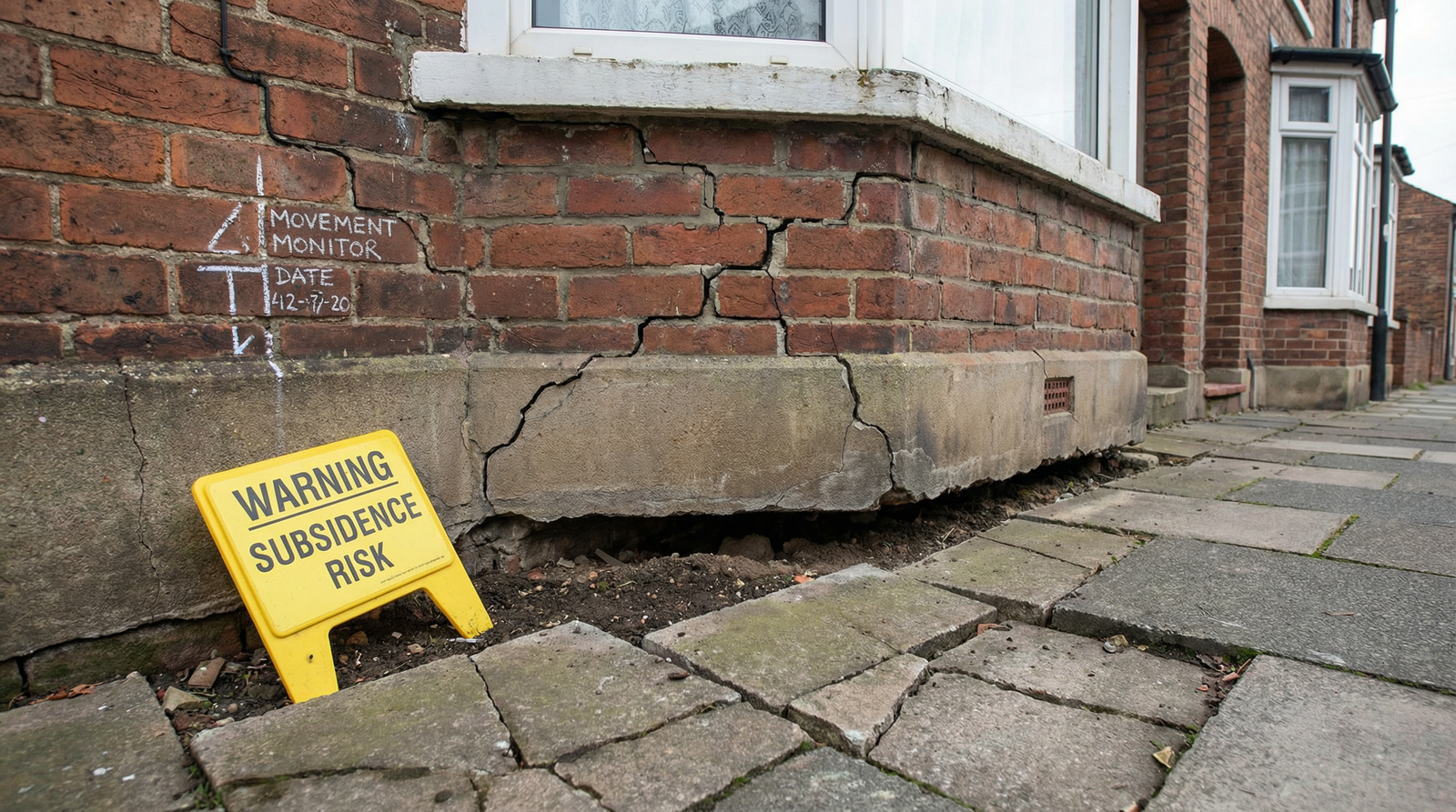 Subsidence warning signs